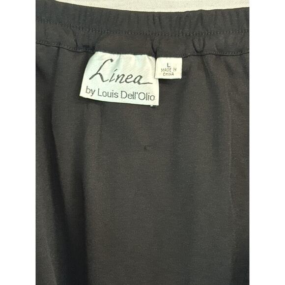 Women’s Linea by Louis Dell”Olio Black Embroidered 
 Maxi Skirt Sz L - Picture 3 of 5